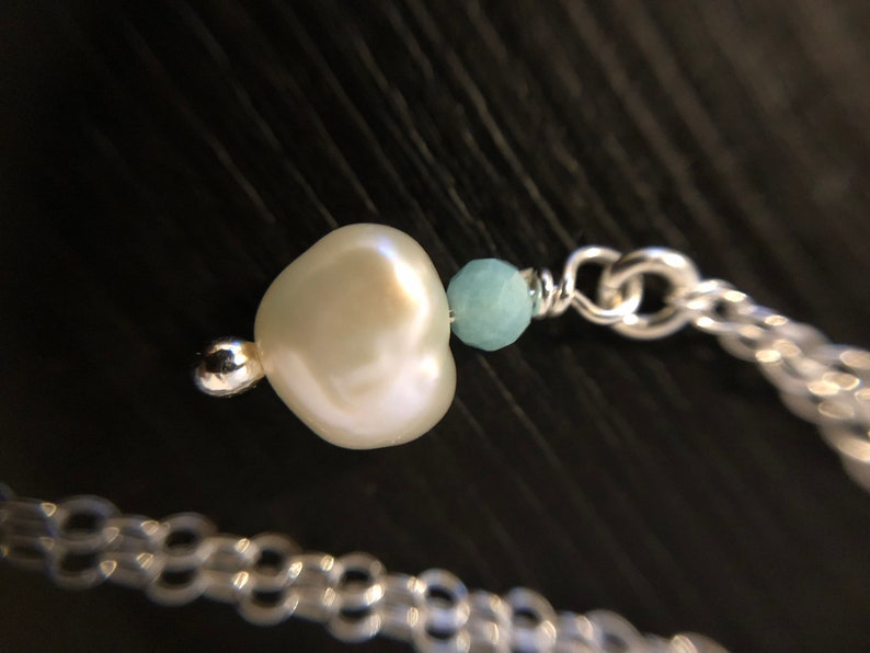 Freshwater Pearl With Sterling Silver Chain, Durable, Gift, Free Shipping image 8