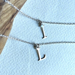 Sterling Silver Initial Anklet, Customized Letter B Image 3
