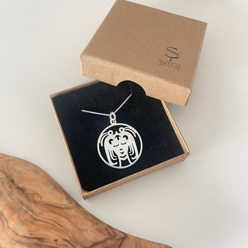 Sterling Silver Zodiac Sign Necklace, Personalized Astrology Jewelry Image 4