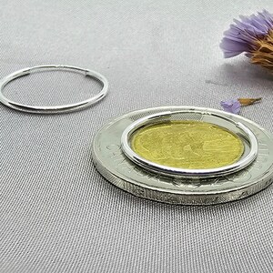 20mm Sterling Silver Endless Hoop Earrings - Hypoallergenic, Tarnish Resistant, Mothers Day Gift Image 3