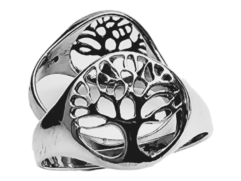 Classic Sterling Silver Tree of Life Ring, Design for Life Style, Crafted from 925 Silver and Available in sizes 6-9 image 9