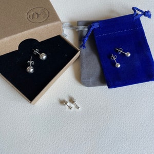 Minimalist 925 Silver Ball Studs - Subtle Elegance Image 8
