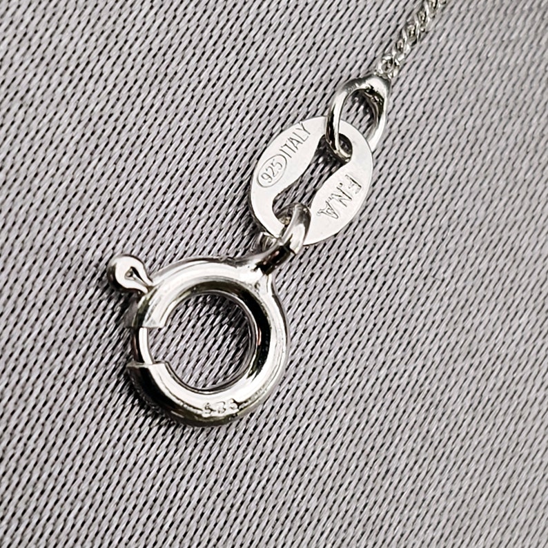 Silver 1mm curb chain necklace for men or woman, Sterling Silver bright thin men's chain, men's necklace, simple silver everyday chain image3