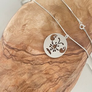 Sterling Silver Zodiac Sign Necklace, Personalized Astrology Jewelry Image 2