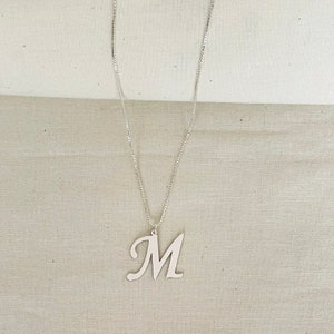 Dainty Sterling Silver Initial Necklace, Personalized Letter Necklace, 925 Sterling Silver Necklace Image 7
