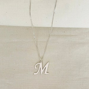 Dainty Sterling Silver Initial Necklace, Personalized Letter Jewelry Image 10