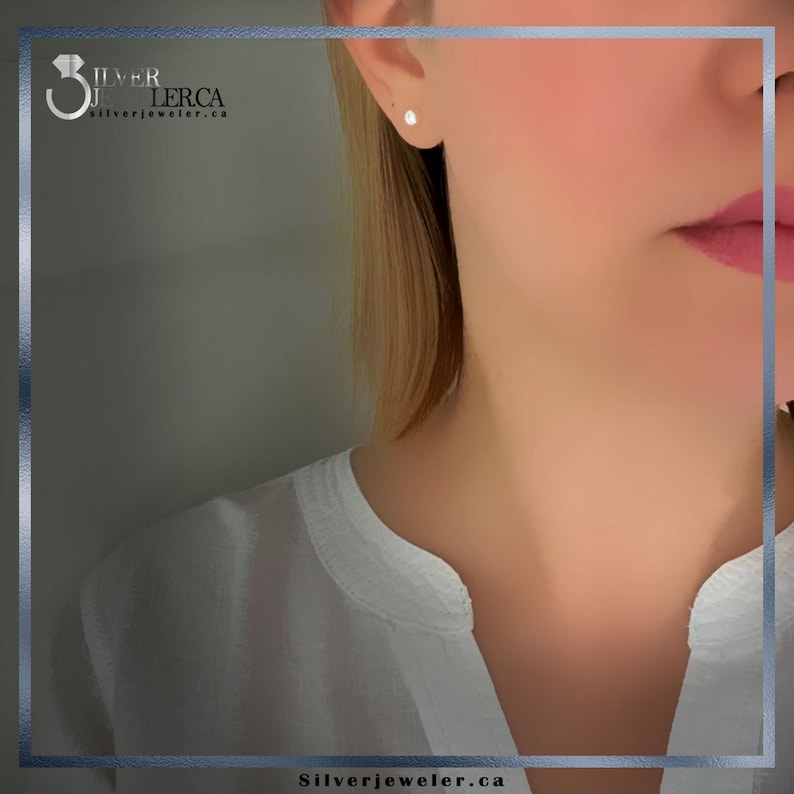 Minimalist 925 Silver Ball Studs - Subtle Elegance Image 3