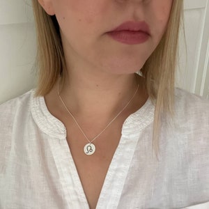 Sterling Silver Zodiac Necklace, Minimalist Horoscope Jewelry Image 8