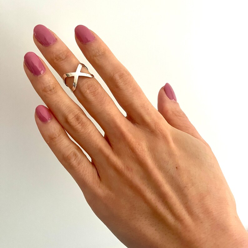 Sterling Silver Infinity Ring, Open Midi Ring, Promise Ring Image 2