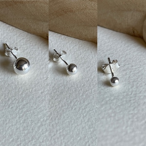 Minimalist 925 Silver Ball Studs - Subtle Elegance image 7