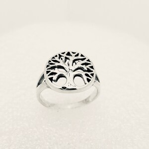 Men's Classic Sterling Silver Tree of Life Ring Timeless Design for Sophisticated Style. Crafted from 925 Silver and Available in sizes6-9 image7
