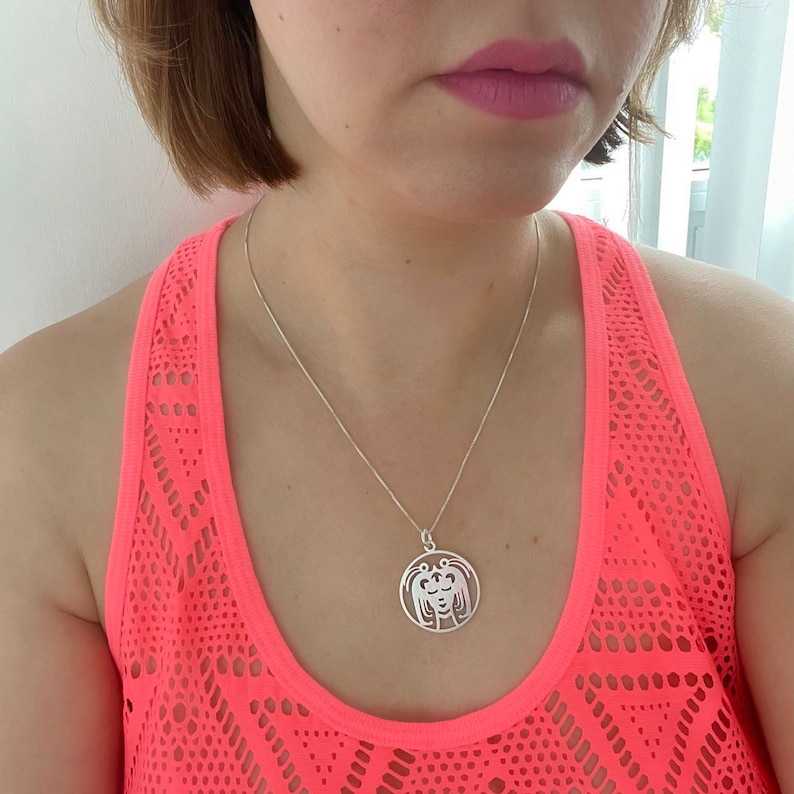 Sterling Silver Zodiac Sign Necklace, Personalized Astrology Jewelry Image 9
