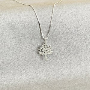 Sterling Silver Tree of Life Necklace, Flat Charm Pendant Image 5
