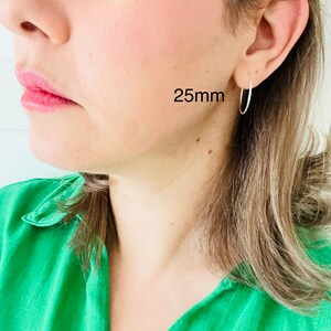 20mm Sterling Silver Endless Hoop Earrings - Hypoallergenic, Tarnish Resistant, Mothers Day Gift Image 8