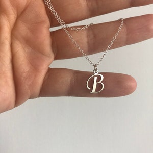 Sterling Silver Initial Anklet, Customized Letter B Image 9