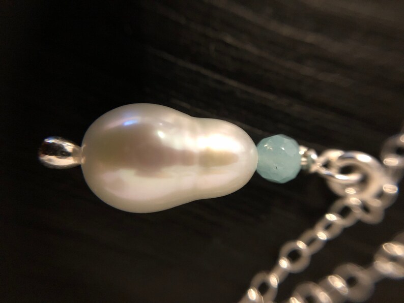 Freshwater Pearl With Sterling Silver Chain, Durable, Gift, Free Shipping image 9