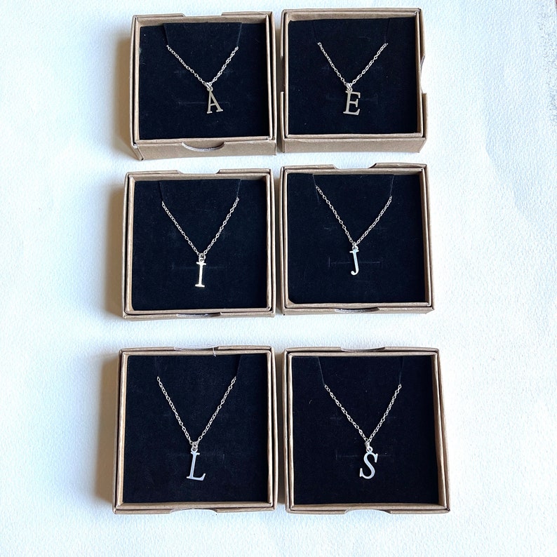 Sterling Silver Initial Anklet, Customized Letter B Image 10