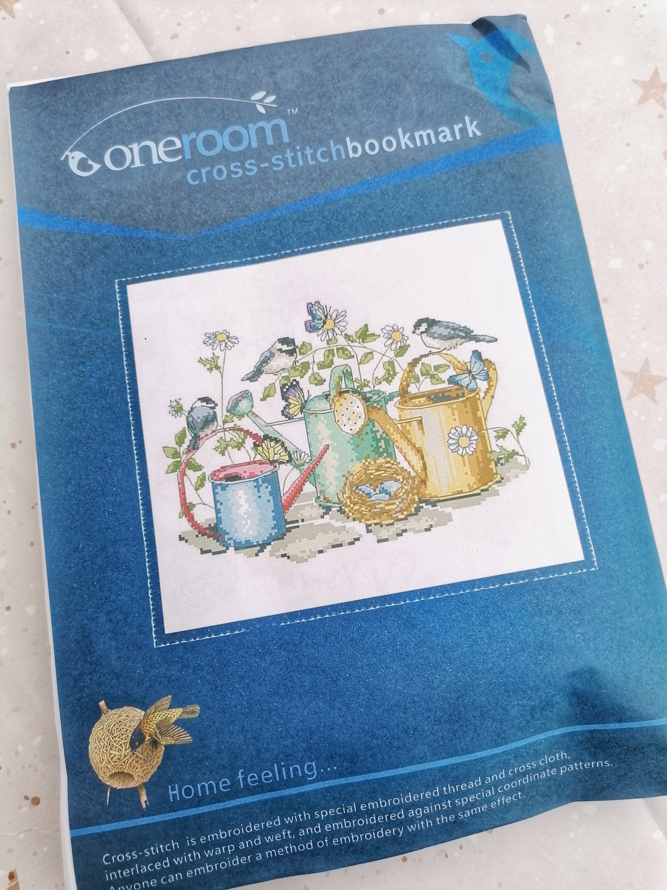 Kit de punto de cruz de teta azul / punto de cruz de pájaros / Etsy Kit de punto de cruz de teta azul / punto de cruz de pájaros / Etsy