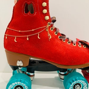 Roller Skate Accessories, Skatelets, Anklets, Moon, Star, Disco Ball, Roller Skate Fashion,