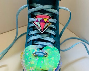 Roller Skate Accessories … Shine Bright Like A Diamond … Pink Blue Diamond Lace in … Queen Skate