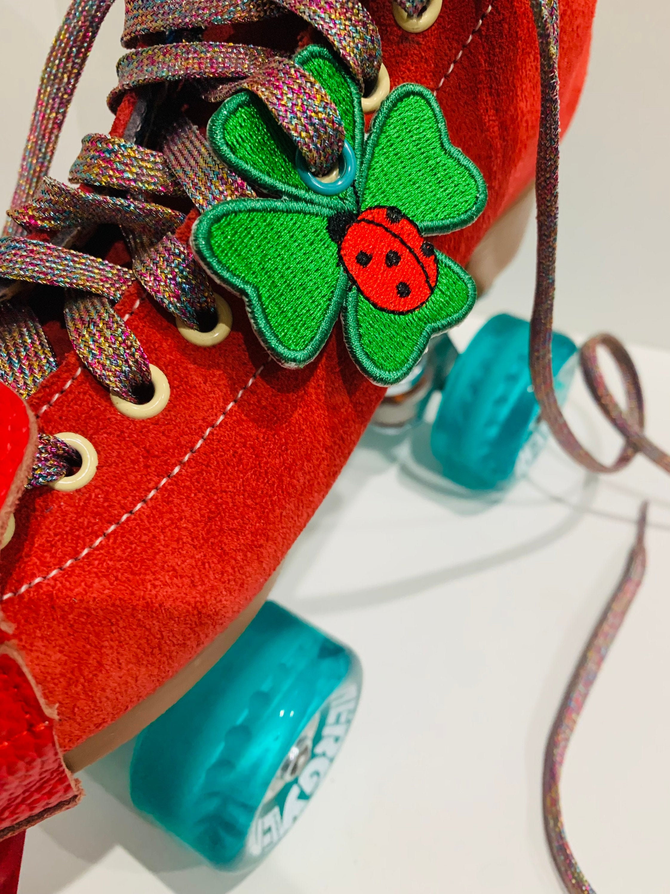 Roller Skate Accessories Four Leaf Clover Ladybug Double Etsy