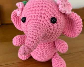 Evie the Elephant stuffed crochet toy