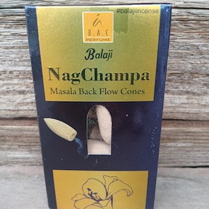 Premium JUMBO Sized NagChampa Backflow Incense Cones by Balaji