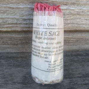 White Sage Rope Incense Handmade in Nepal