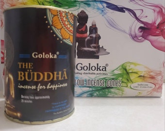 The Buddha Premium Backflow Incense Cones by Goloka
