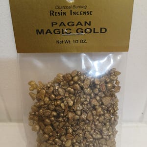Pagan Magic Gold - Premium High-quality Charcoal Burning Resin Incense 1/2oz.