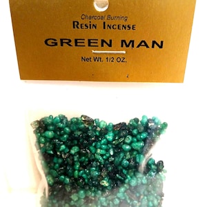 Green Man - A Special Blend of High-quality Natural Charcoal Burning Resin Incense  - Perfect for Your Wiccan Rituals