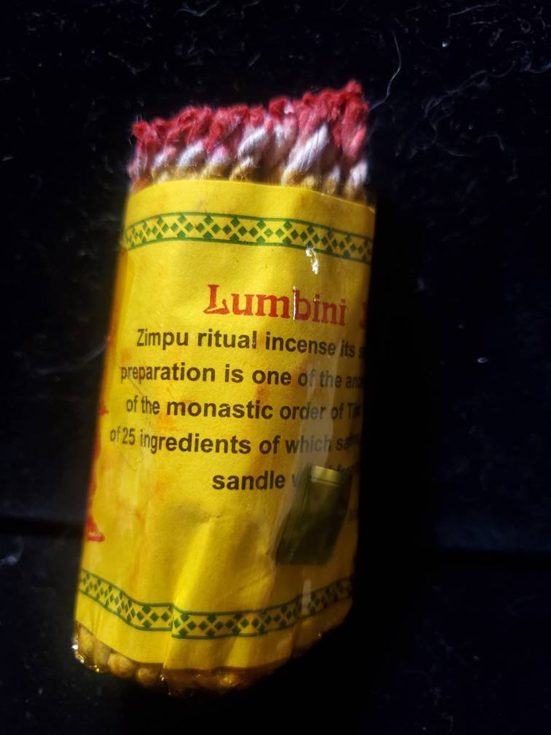 Lumbini Tibetan Ancient Rope Incense A Delightful Fragrance Hand Crafted in Nepal After the