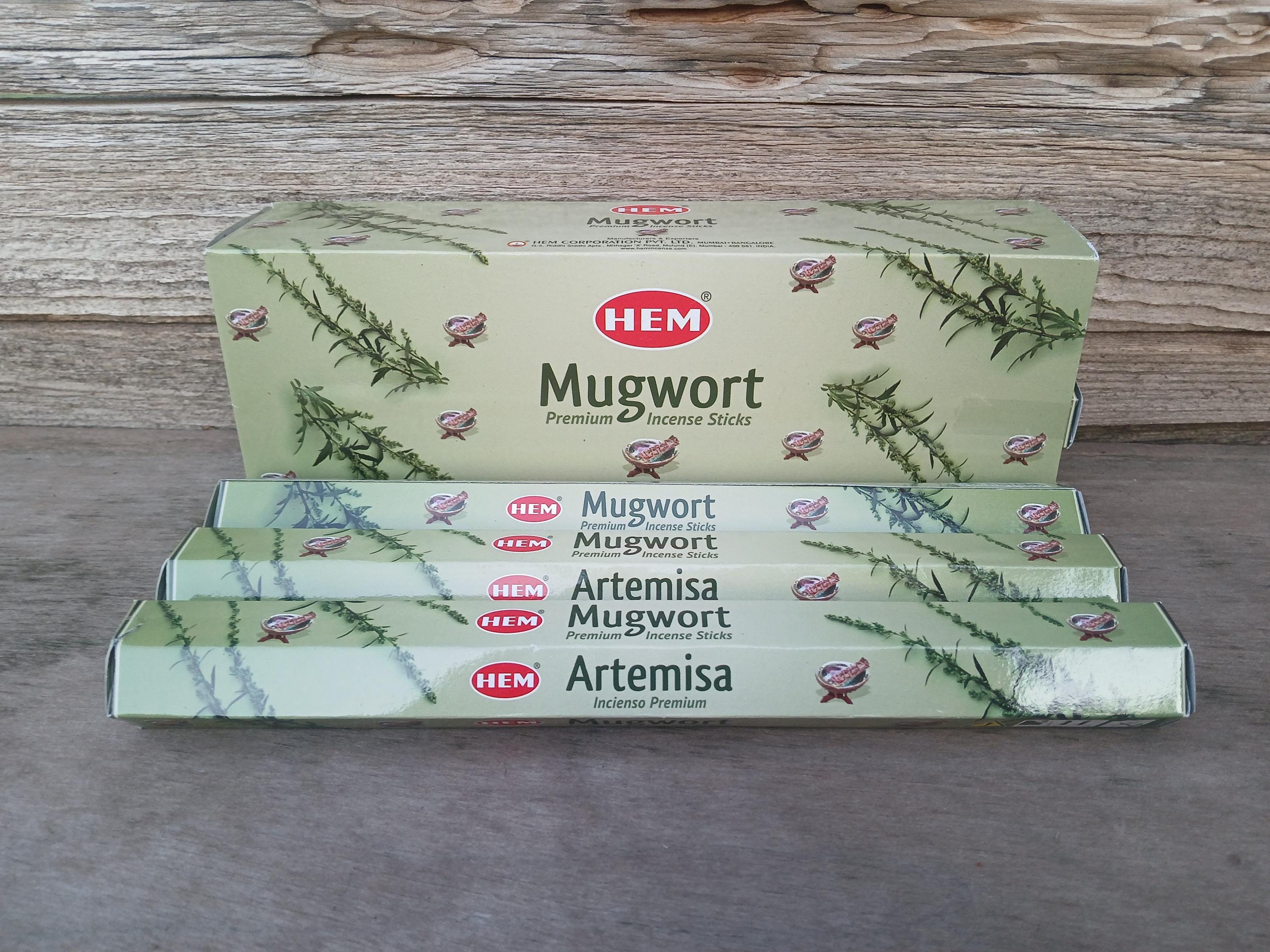 Hem Mugwort (Black Sage) Incense – Bulk 5x20 Stick Boxes (100 Sticks Total) – Cleansing