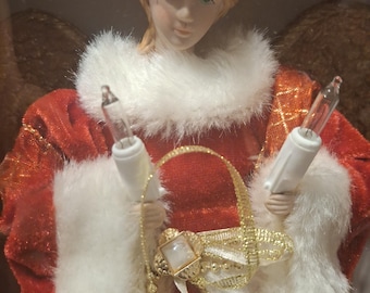 Vintage tree topper Angel Ruby. Nice THRIFT find. Quality:B