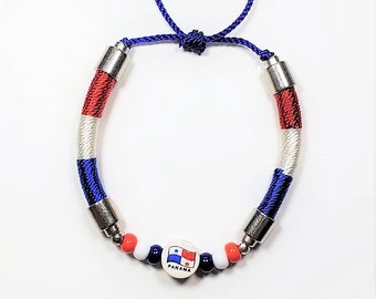 Handmade Panama Flag Bracelet