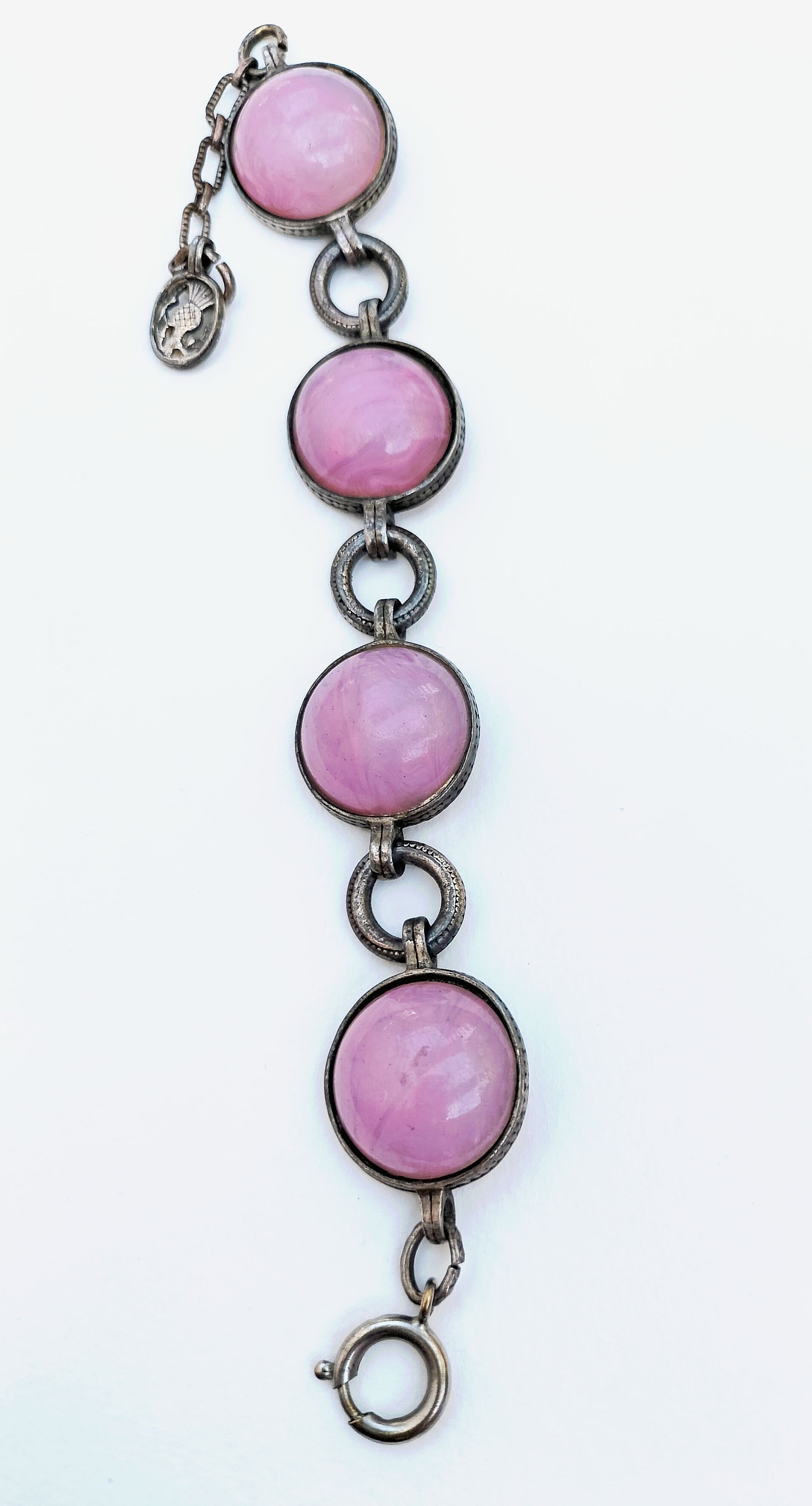 超爆安 Vintage Pink Boho 1970s Bracelet. Miracle Bracelet, Stone その他