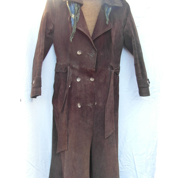 Delvienne – Vintage suede finish – Longline coat main image 0