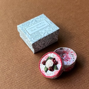 Miniature Dollhouse Victorian Decorative Box (Boîte Dècorative), 1:12 scale, Chelsea Little and Co. handmade miniatures