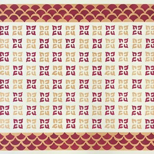 Petal and Circle Floorcloth