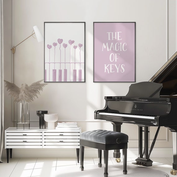 Piano Inspirational Poster – Motivational Wall Art for Musicians & Music Lovers, Perfect Gift for Piano Players, Home Decor