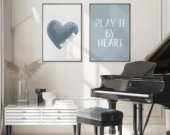 Piano Inspiration Poster, Printable Music Room Decor, Inspirational Quote for Teachers & Classrooms
