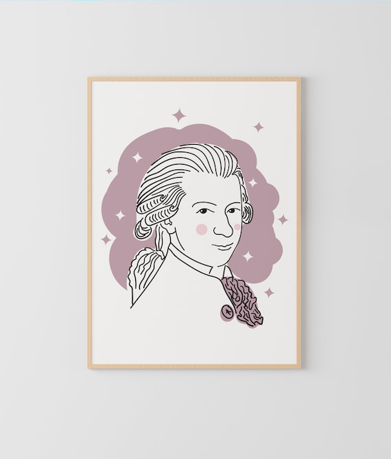 Mozart Poster, Classical Composers Poster, Classical Music, Music Poster, Music Classroom, composer print,