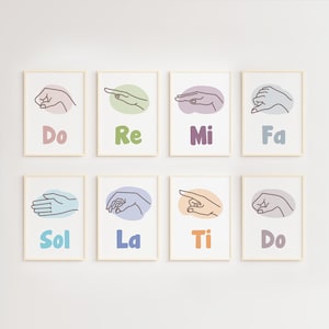 Carteles de señales de mano para solfeo, aula de música, director de coro, teoría musical