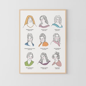 Affiche de compositrices classiques, musique classique, affiche de musique, salle de classe de musique, affiche de compositrice, Fanny Mendelssohn, Ruth Crawford Seeger