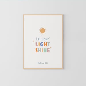 Children&#39;s Bible Verses Wall Art - Christian Classroom Decor, Sunday School Inspirational Posters