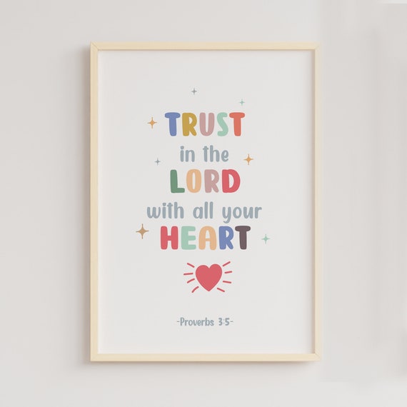 Kids Bible Verse, Christian Classroom, Church, Sunday School Decor, Christian Education, Homeschool, Catholic Prints