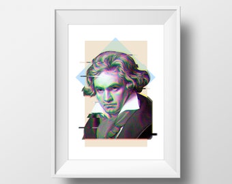 Beethoven Art Print: Classical Music Composer Poster (Digital Download)