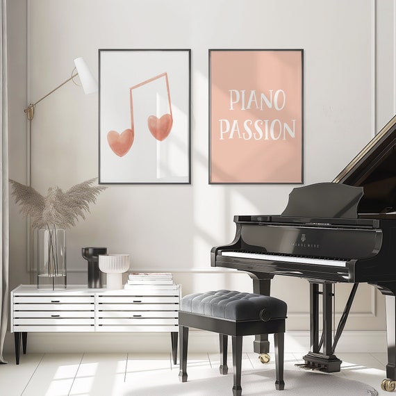 Piano Art Print Set - Inspirational Art for Piano Lovers, Teachers, and Music Students, Music Education, Music Classroom, Piano Room