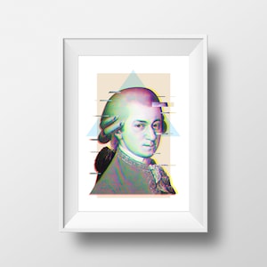 Mozart Poster | Classic Wall Art Print for Music Lovers | Perfect Gift for Musicians & Enthusiasts