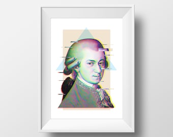 Impression d'art Mozart : affiche de musique classique (téléchargement numérique)